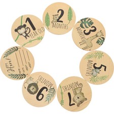  Signes de jalon pour bébé, 7 pièces, signes pour nourrissons, carte mensuelle