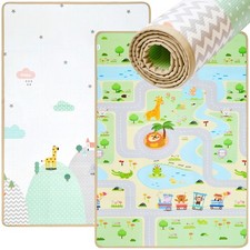 Moby-System Tapis d'eveil pour Bébé- Tapis de jeux 120 x90 x 1,2 cm- Mousse XPE