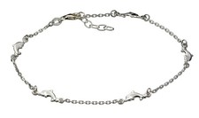Chaîne de pied en argent sterling 925 F F F Fusschain 925/- Sterling Silver...