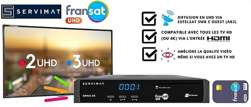 Décodeur fransat servimat - 4k,