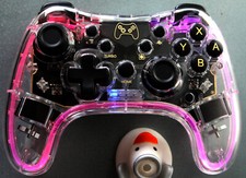 Pro Controller Wireless RGB Clear Nintendo Switch / PC  Video Game BRAND NEW