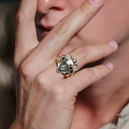 Bague maçonnique argent - bague,