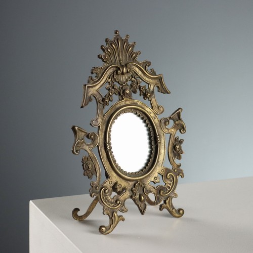 Miroir table ancien bronze - de,