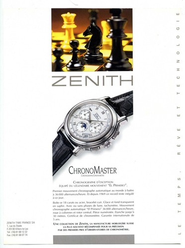 1995 publicité pour - pour, montre