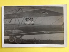 Carte Postale Photo Art FORAIN Fête FOIRE AVION FLY Flugzeug Aereo ENFANTS