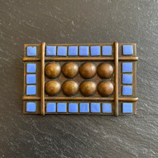 Jean Augis Broche Art Déco Bronze Emaillé 1930 - Bijou Vintage