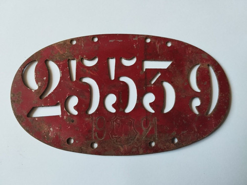 1921 plaque vélo - , suisse