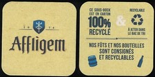 SB Sous Bock Beermat Beer Coaster Affligem Fûts et Bouteilles Recyclables