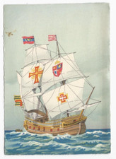 CPA de BARDAY ??, Bateau frégate caravelle, datée de 1953