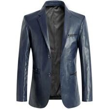 Blazer En Cuir Pour Homme De