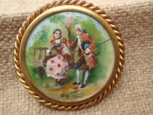 Broche ancienne signée h - broche,