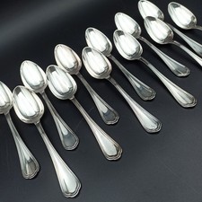 CHRISTOFLE - 12 CUILLÈRES DE TABLE EN MÉTAL ARGENTÉ Modèle SPATOURS 