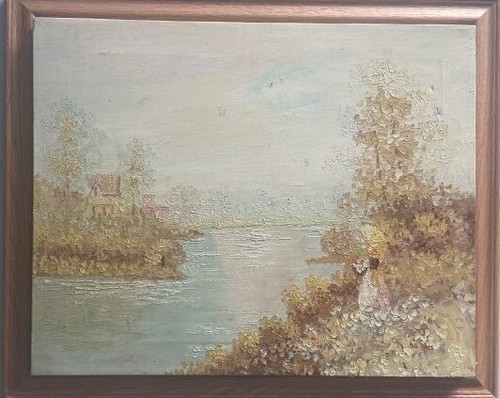 Vintage pierre bois oil on - vintage, du