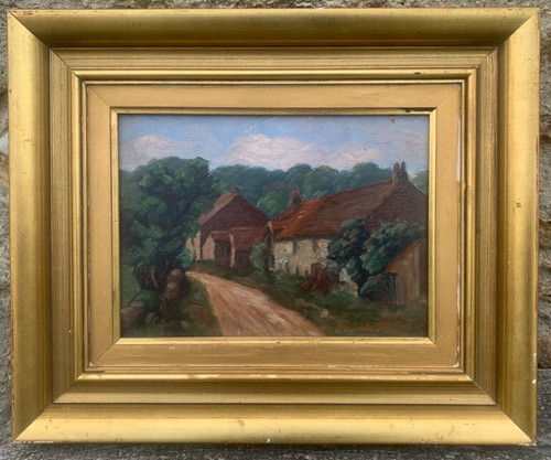 Anciennne huile sur panneau
