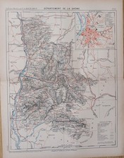 CARTE GEOGRAPHIQUE XIXEME DE