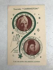 Ancienne Carte Cirque Voyance Tournée Carrington Manita Voyance Chiromancie