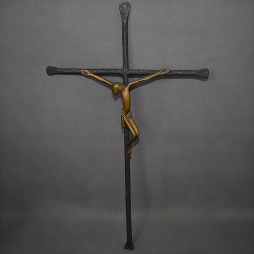 Crucifix laiton et métal - laiton, ?