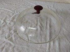 Ancien Couvercle cloche en verre pour poêle, casserole 25cm de diamètre
