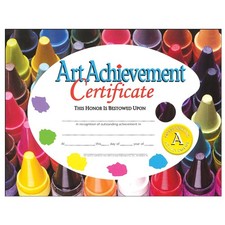Art Achievement Crayon Certificates