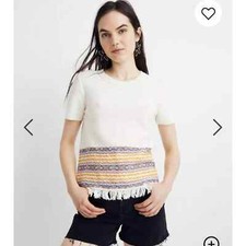 Madewell fringed jacquard boho - jacquard,