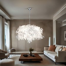 Suspension Luminaire Suspendu Lampe Salle à Manger Feuilles Design 4 à Flammes