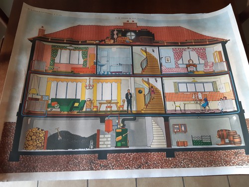 Ancienne affiche scolaire -  ancienne,