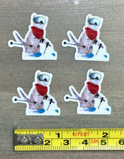 4 Mini Cat Skiing Sticker Ski