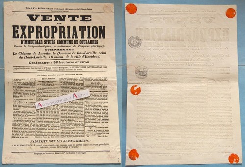 Affiche 1872 château - ●affiche,