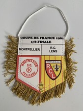 Montpellier SC Paillade RC Lens fanion coupe de France 1980 football pennant