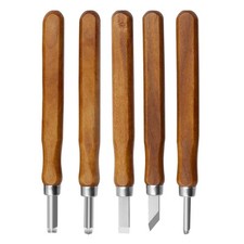 5pcs Outils De Sculpture Sur Bois Ensemble Couteau à Sculpter Kit Main Ciseaux