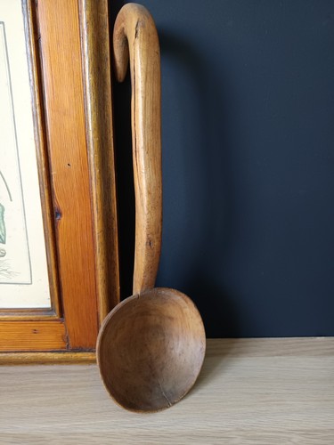 Louche ancienne en bois - 🥄,