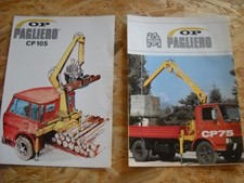 LOT 8 CATALOGUES/BROCHURES GRUE HYDRAULIQUE OP PAGLIERO SUR CAMION FIAT