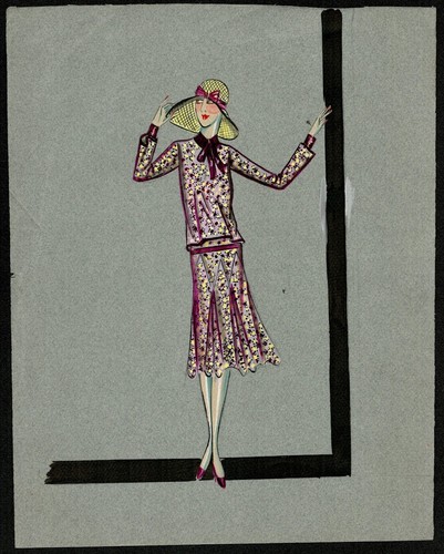 Mode robe été gouache - robe, d'été.