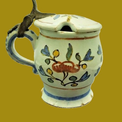 Moutardier faience rouen - moutardier,