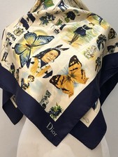 Foulard Christian Dior En Soie , Christian Dior Silk Scarf 