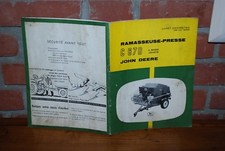 JOHN DEERE LIVRET D'ENTRETIEN RAMASSEUSE PRESSE C 670 A BASSE DENSITE
