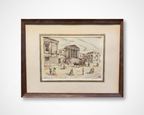 Gravure ancienne signée
