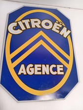 Plaque tole émaillée Citroen Agence 29 x 40.5 cm