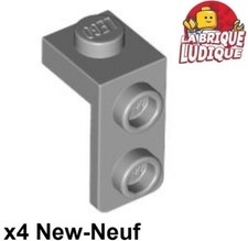 Lego 4x Bracket support haut 90° 1x1 - 1x2 gris/light bluish gray 79389 NEUF