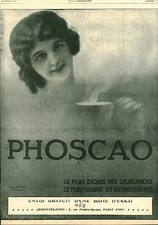 Publicité ancienne petit déjeuner Phoscao 1915 issue de magazine
