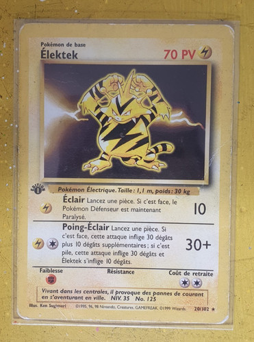 Carte pokémon élektek 1ère - Élektek,