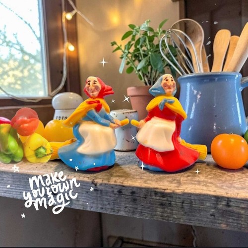 Vintage kitchen witch salt - vintage,