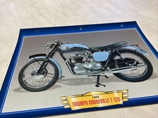 Triumph 650 Bonneville T120 1960 fiche carte moto passion collection Atlas
