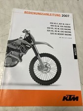 KTM 250 400 450 525 XC-F XC-W EXC XC 2007 Manuel utilisateur propriétaire notice