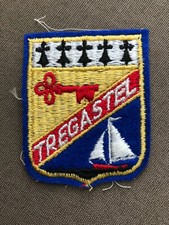 Scoutisme : ancien insigne tissus de Tregastel en Bretagne - années 50