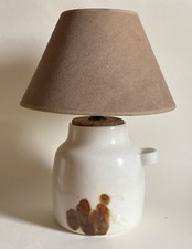 Jean CHATONEY /pied de lampe en porcelaine (pot) décor abstrait / circa 1960-70