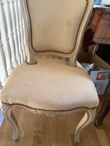Paire chaises louis xv - de,