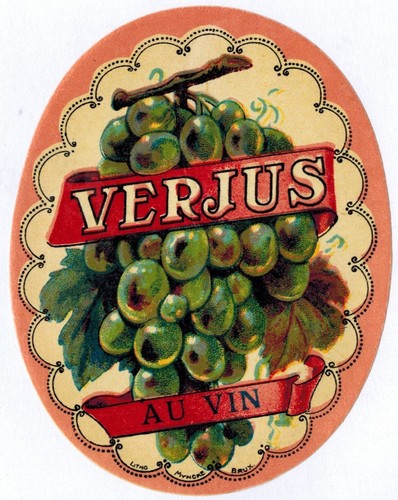 Ancienne etiquette verjus au - ancienne,