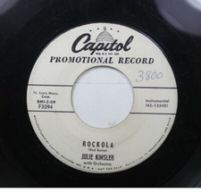 50'S & 60'S Promo 45 Julie Kinsler - Rockola / Flutterbug Sur Capitol Records