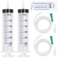 2Pcs 300ml Seringue en